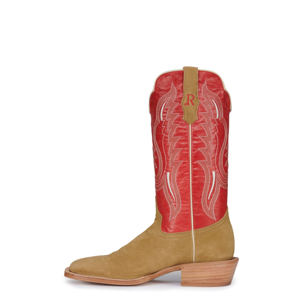 R. Watson Cherry Red Sand Roughout Boot