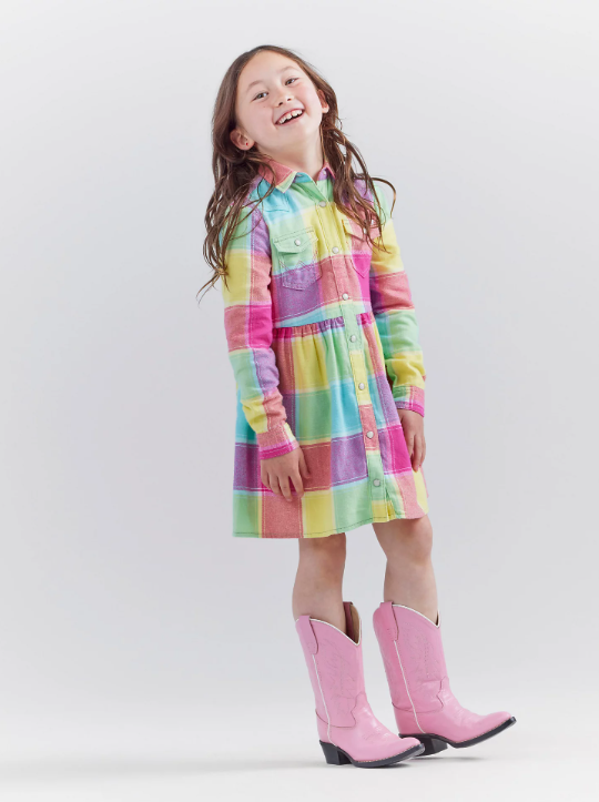 WGR Girls Plaid Barbie Dress