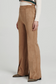 Womens Fallon Flare Suade Pant Walnut