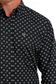 Cinch Diamond Print L/S BLK/Pur Shirt