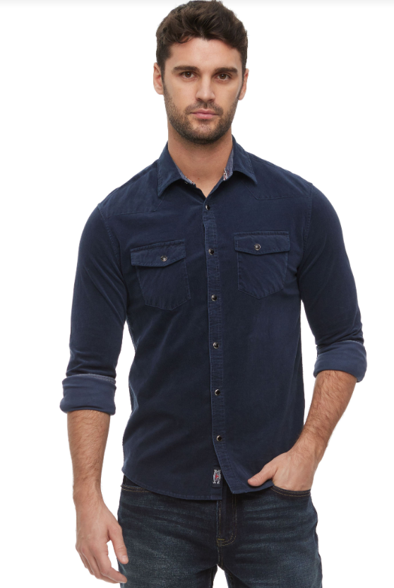 F&A Mens Navy Coalmont LS