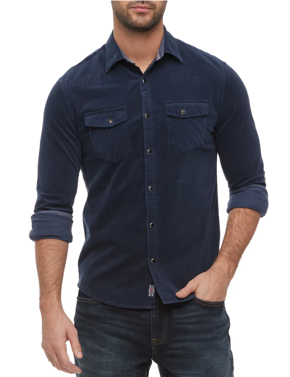 F&A Mens Navy Coalmont LS