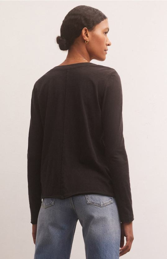 Dream L/S Black Slub Tee