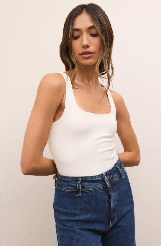 Alana Smooth White Bodysuit