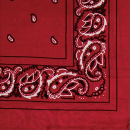 20" Bandana Red Silk Scarf