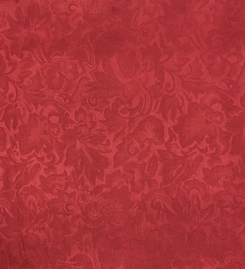 Jacquard Red Silk Scarf