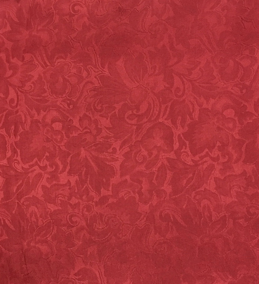 Jacquard Red Silk Scarf