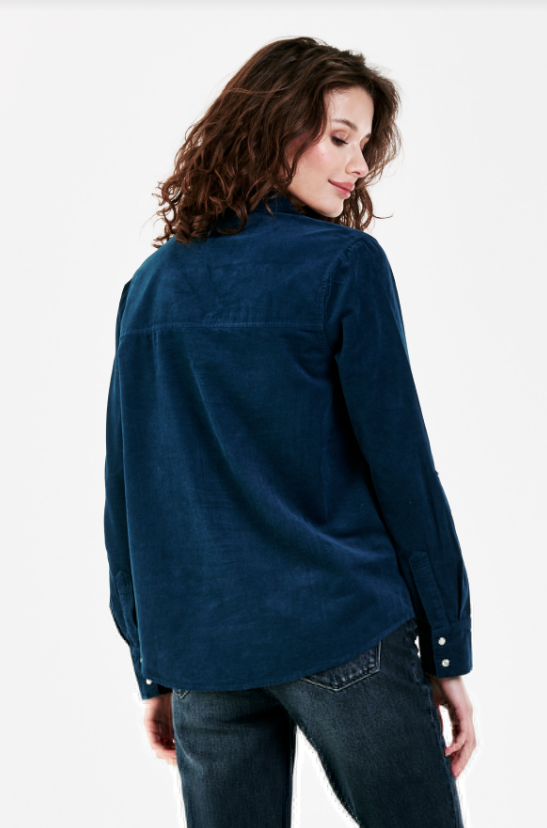 Dear John Star Cord Shirt - Deep Teal