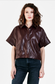 Dear John Bess Leather Shirt - Burgandy