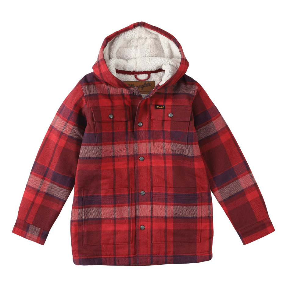 Boys WRG Hooded Shirt Jacket
