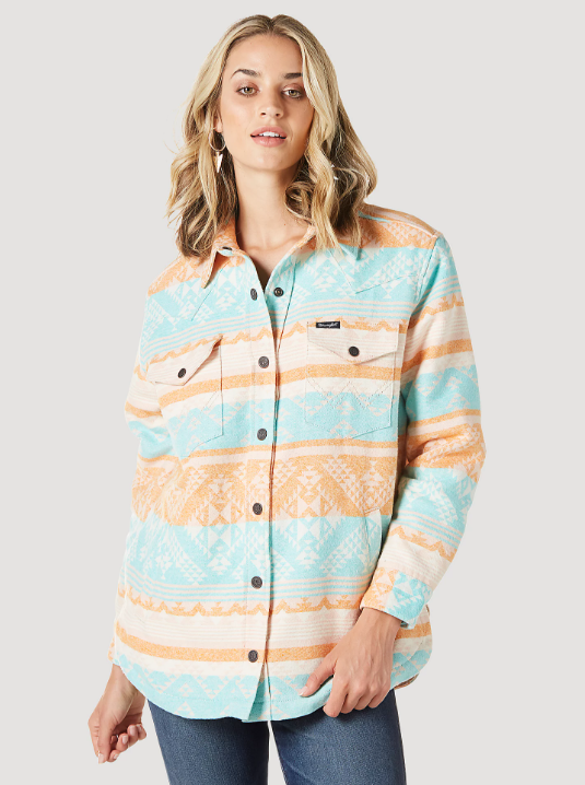 Aztec Teal Shacket