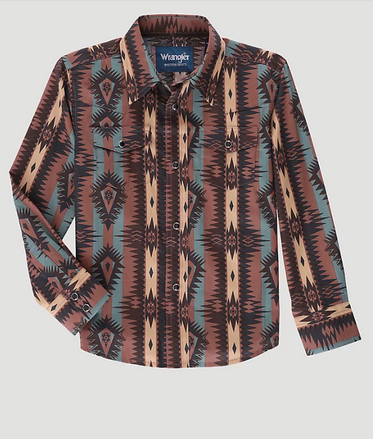 Wrangler LS Boys Checotah Shirt