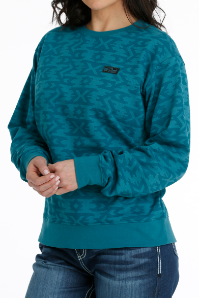 Cinch Teal Pullover