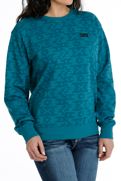 Cinch Teal Pullover