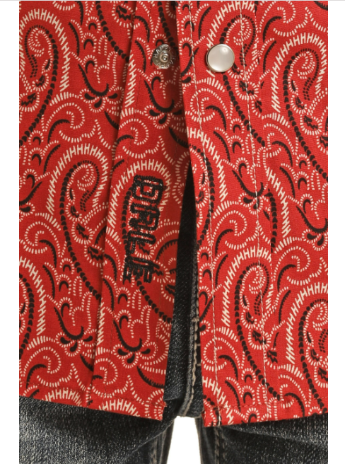 Rock N Roll L/S Red Paisley Snap Shirt