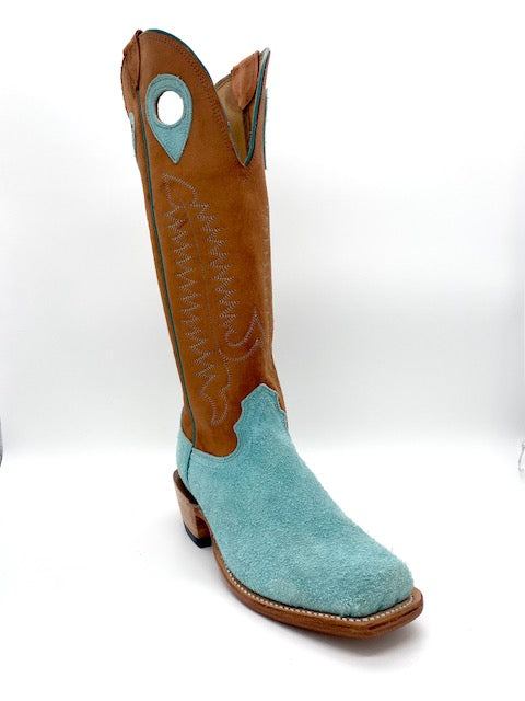 Fenoglio Tiffany Blue Roughout with Cognac Full Hide Boot