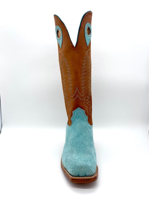 Fenoglio Tiffany Blue Roughout with Cognac Full Hide Boot