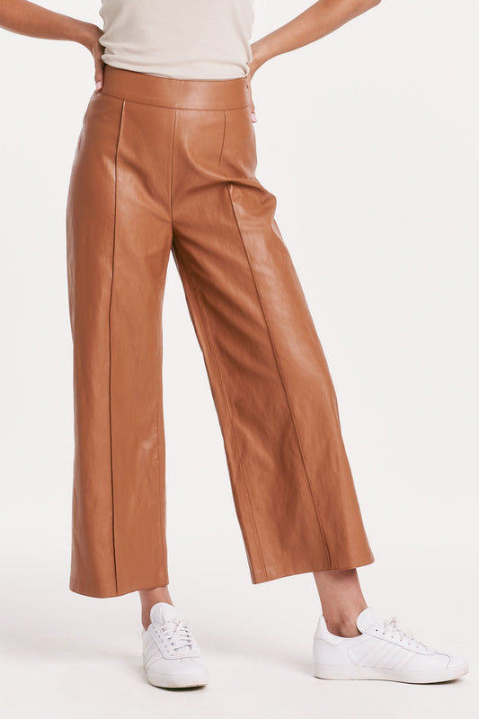 Another Love Sparkle Saddle Vegan Leather Cropped Pant
