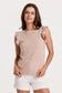 North Ruffle Trimmed Top in Warm Sand