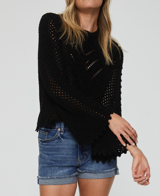 Meryl Bell Sleeve Sweater Black M