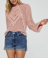 Meryl Bell Sleeve Sweater Rose Quartz M