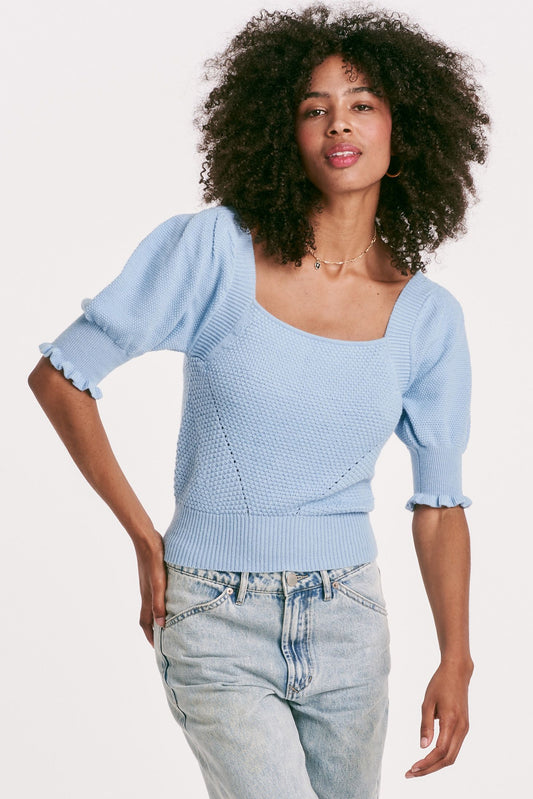Another Love Eloise Dusty Blue Sweater