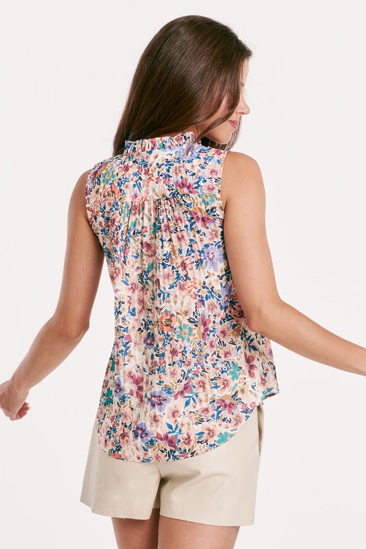 Another Love Fia Ruffle Tank in Provence Blooms