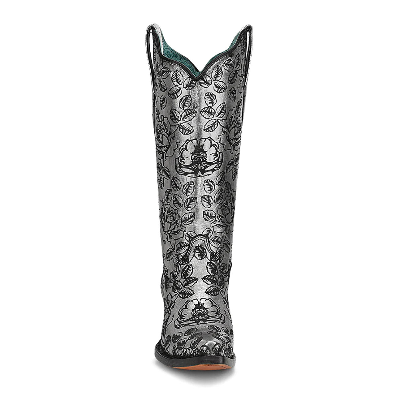 Corral Silver Floral Laser Boot