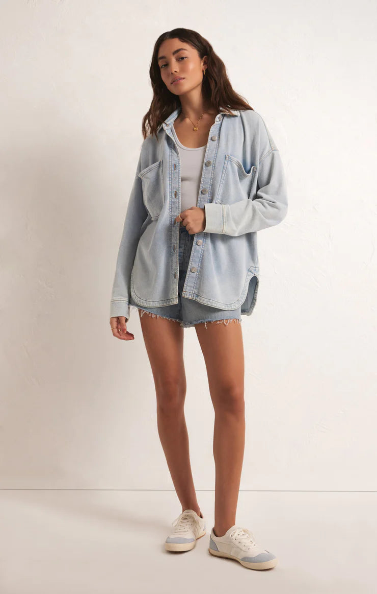 Z Supply All Day Denim Jacket in Washed Indigo