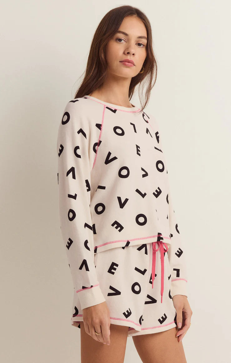 Z Supply Love Is Love Long Sleeve Top