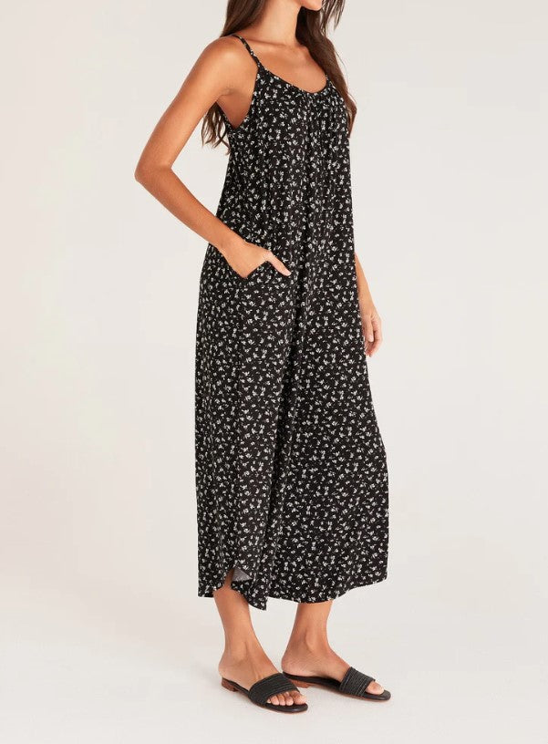 Z Supply Ditsy Floral Flared Jumpsuit