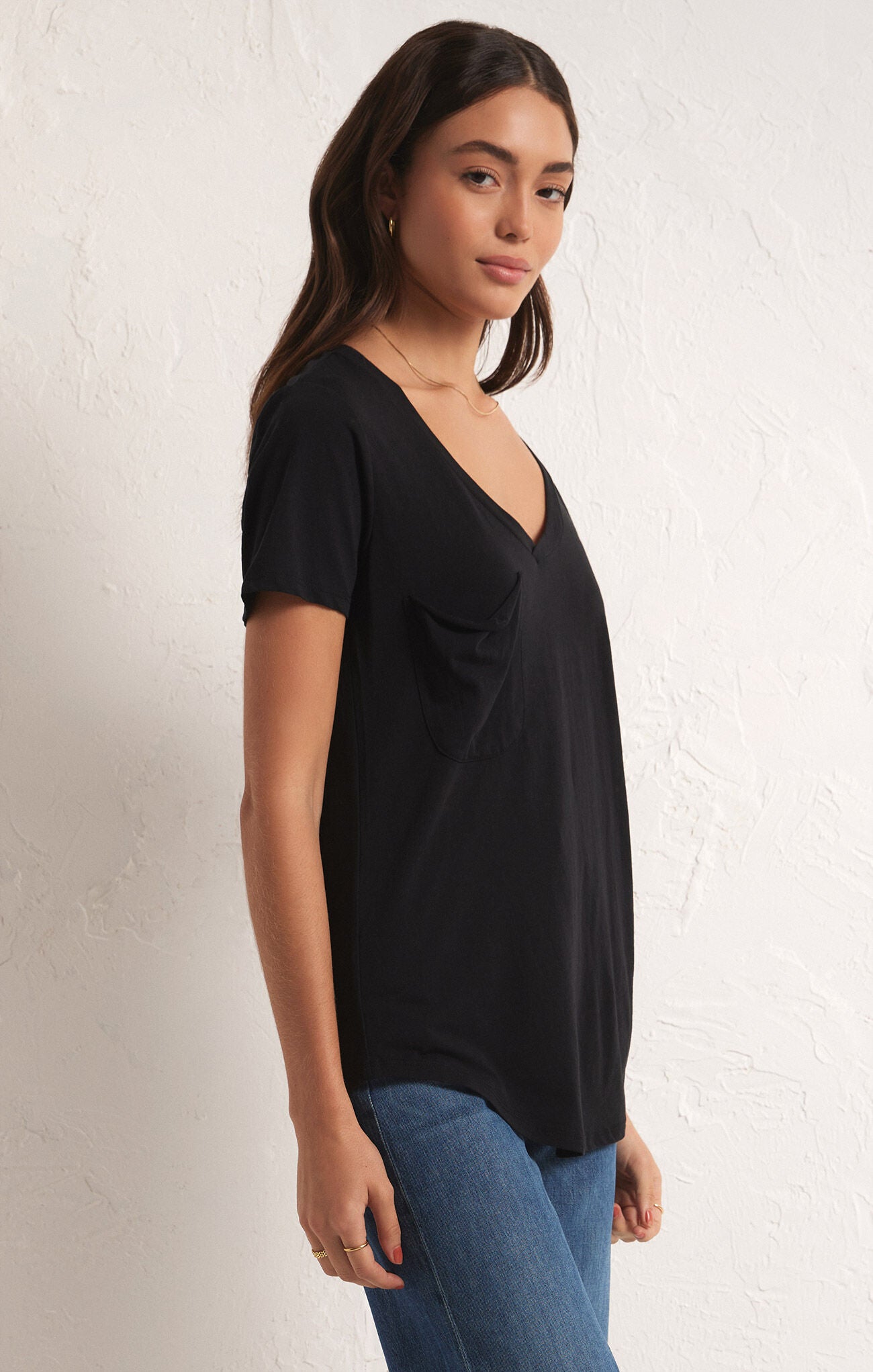 Z Supply Pocket Tee in Jet Black