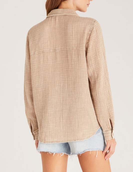Z Supply Kaili Button Up Gauze Top