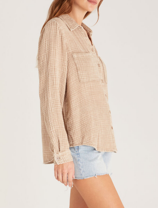 Z Supply Kaili Button Up Gauze Top