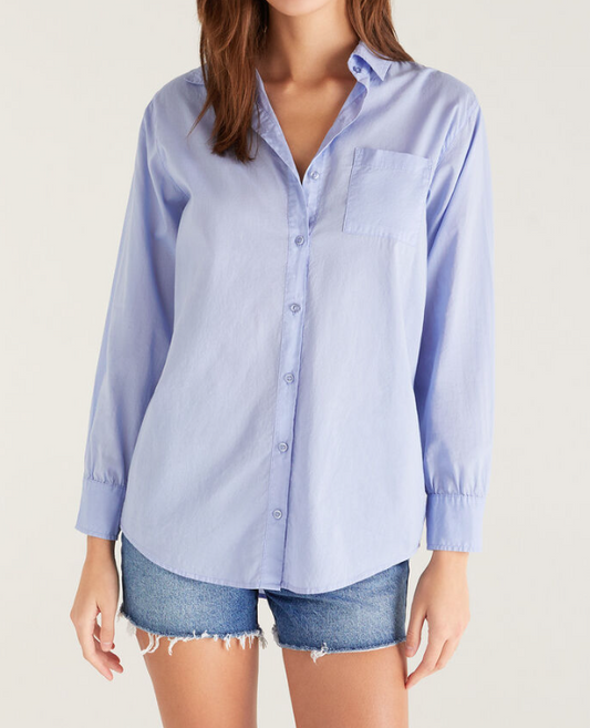 Womens Poolside Shirt Blue Bird SM