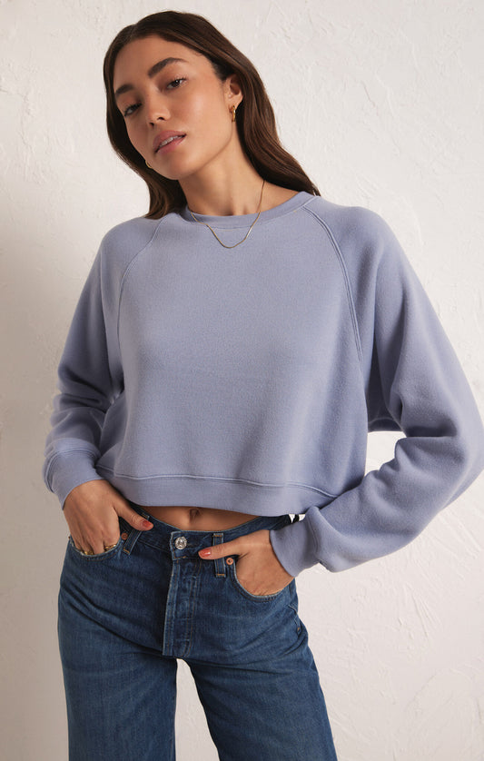 Z Supply Crop Out Stormy Sweatshirt