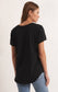 Z Supply Asher Slub V-Neck Tee in Black