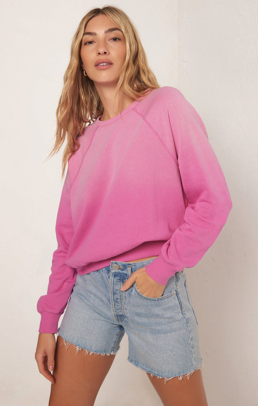 Z Supply Washed Ashore Sweatshirt in Heartbreaker Pink