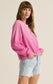 Z Supply Washed Ashore Sweatshirt in Heartbreaker Pink