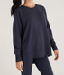 Z Supply Luxe Layer Up Modal Sweatshirt Midnight Blue XL