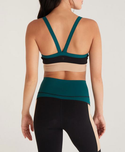 Z Supply Spot On Color Block Black Bra