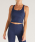 Z Supply Motivate Leo Cropped Tank Midnight Blue MD