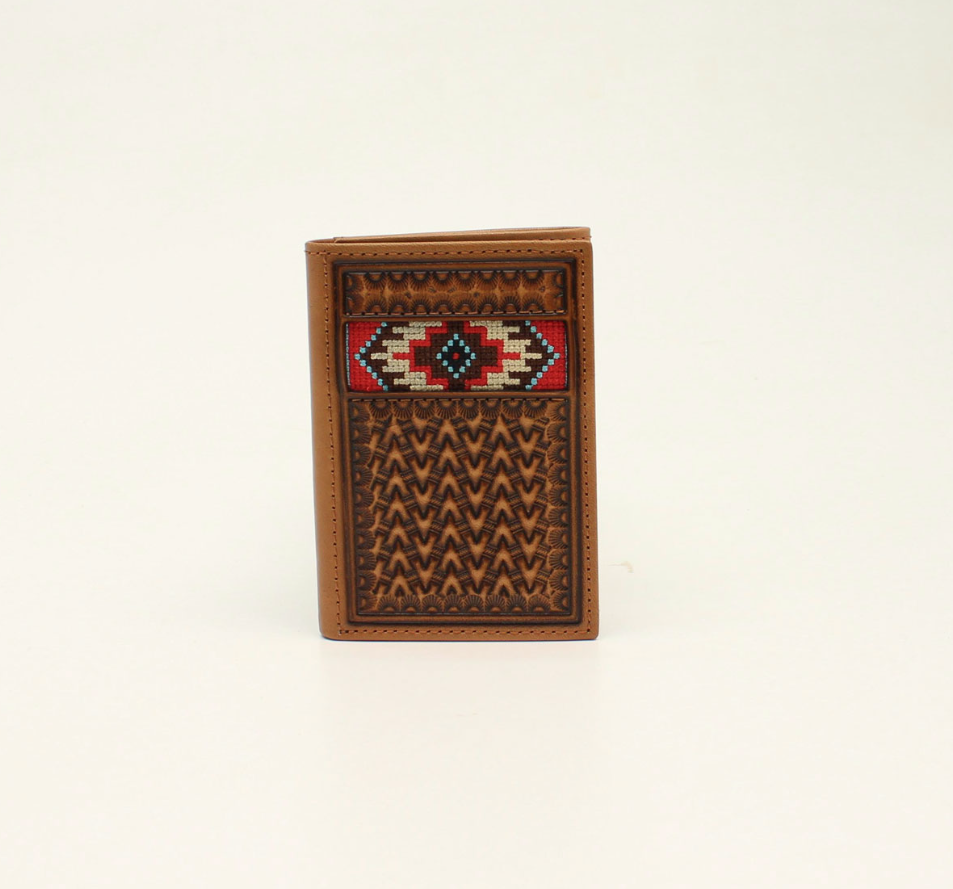 Ariat Trifold Multi Embroidery Inlay Wallet