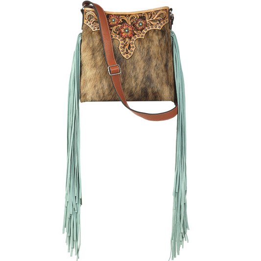 Ariat Lorelei Calf Hair Tooled Crossbody