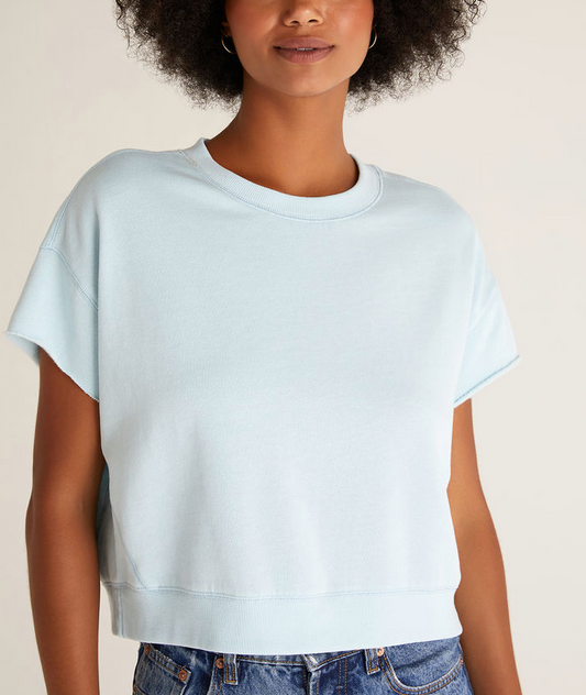 Z Supply Adah Fleece Short Sleeve Top XS