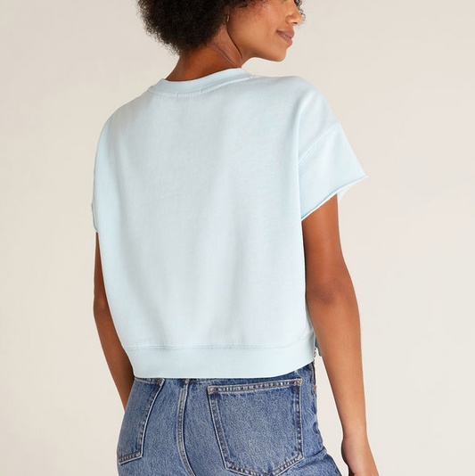 Z Supply Adah Fleece Short Sleeve Top