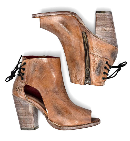 Bed Stu Angelique Tan Rustic White BFS Heel
