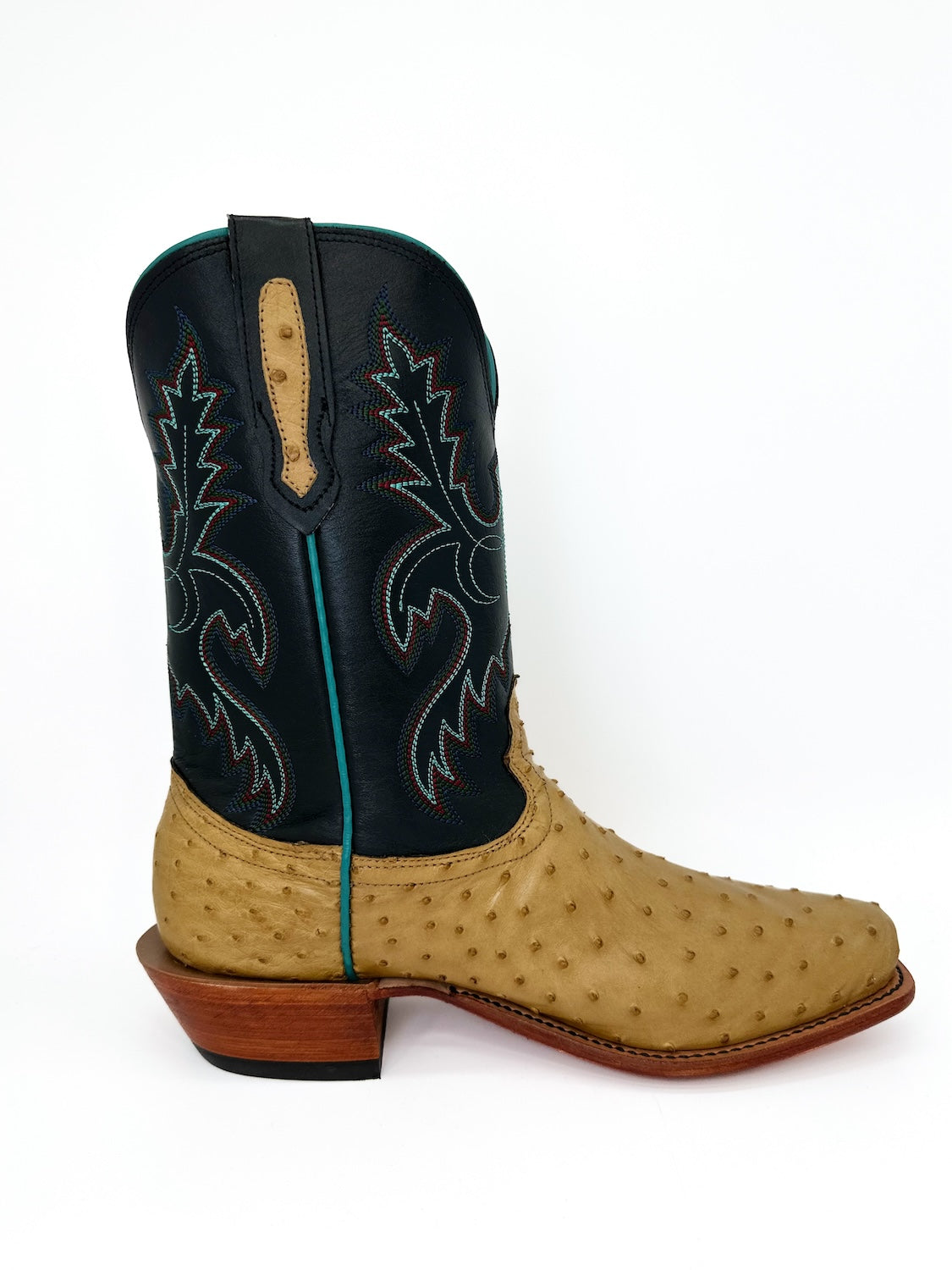 Fenoglio Antique Saddle Full Quill Ostrich Boot