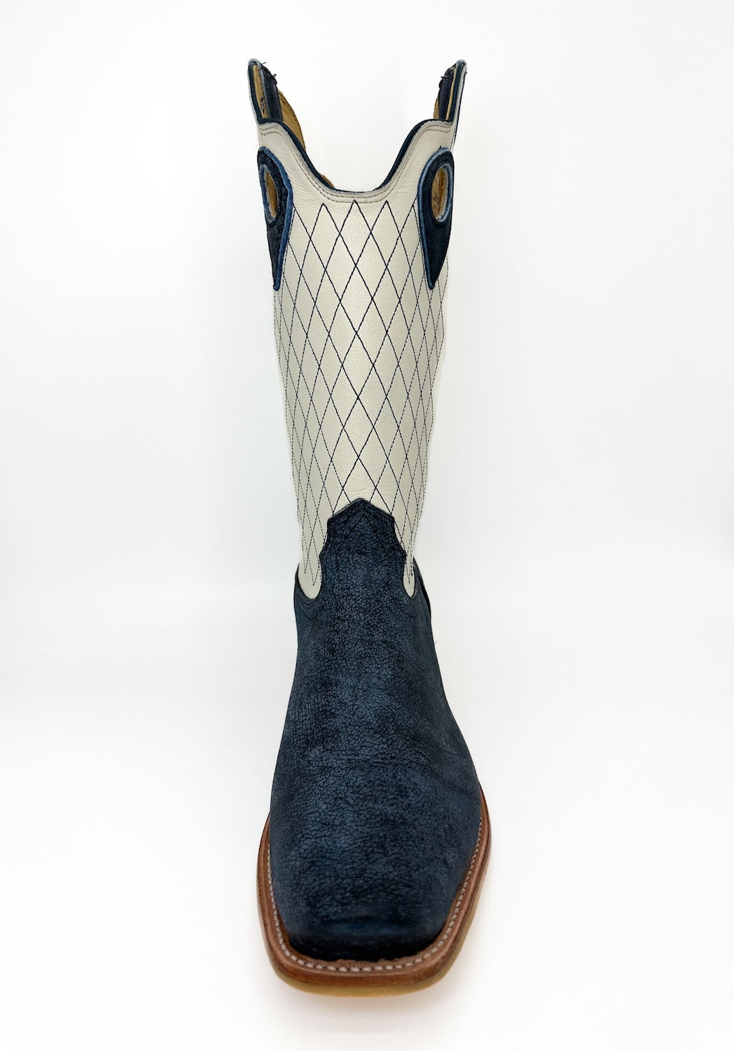 Fenoglio Blue Cape Buffalo with Cream Boot