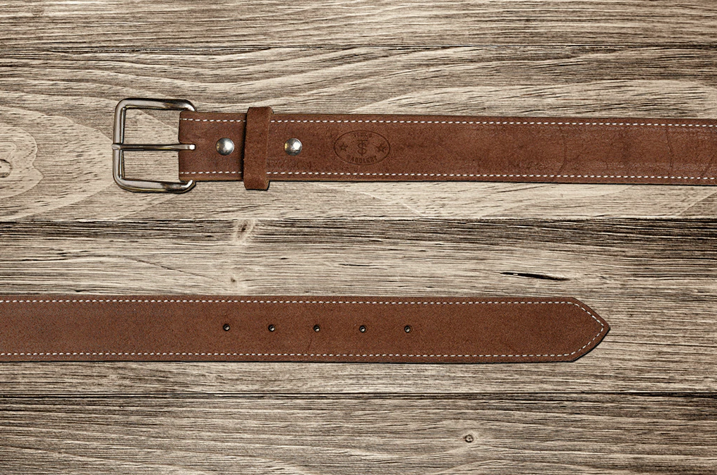 Texas Saddlery Brown Rough Out Belt